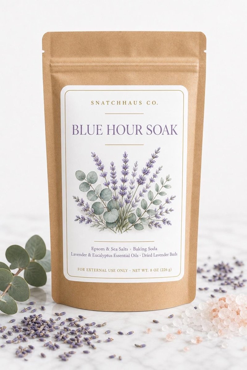 Blue Hour Soak – Lavender & Eucalyptus Bath Salts with Epsom and Sea Salt